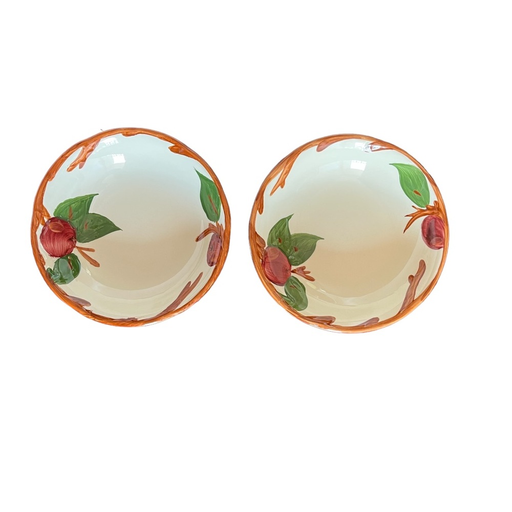 Pair of Franciscan Apple Dessert Bowls Berry Bowls Fruit Dishes Made in England